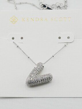 Kendra Scott Letter Necklace with Crystals